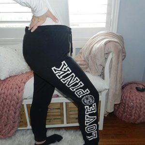 PINK - Logo Black Skinny Joggers